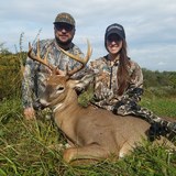 Destination Whitetail host Brittney Jill with Outfitter Joseph Pacconi  2018